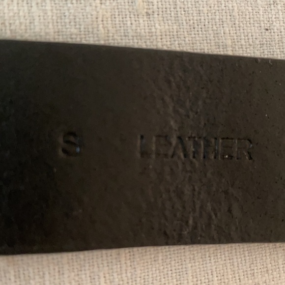 Coldwater Creek Black Leather Belt Size S - Picture 5 of 6